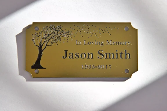 Engraved Sign, Memorial Plaque