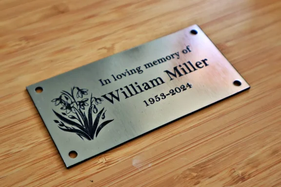 Engraved Sign, Memorial Plaque