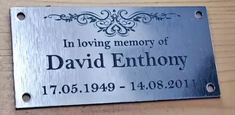 Engraved Sign, Memorial Plaque